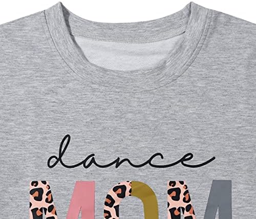 BANGELY Dance Mom Hoody Дамски Забавно Леопардовая Ретро Мама Пуловер С Надпис Подарък За Учители по Танци Мама Риза С Дълъг Ръкав
