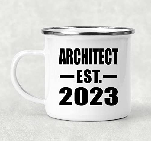 Designsify Архитект Създадена през 2023 г., Туризъм Чаша Обем 12 унции, Эмалированная Чаена Чаша от Неръждаема Стомана