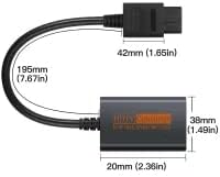 Outspot N64 Премия AV адаптер преобразувател с HD кабел N64 в HDMI за N64/NGC/SNES в режим на показване на PAL/NTSC