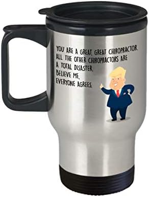 Забавна пътна чаша за хиропрактика - Председател Доналд Тръмп - най-Добрите Персонални подаръци по поръчка за ортопед-Натуралпатолога - Нови чаши от неръждаема сто?
