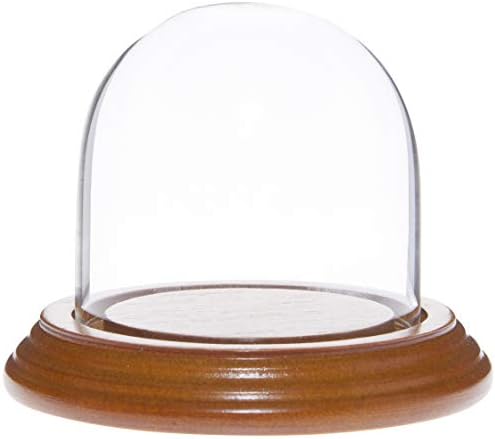 Стъклена витрина Plymor 3 x 3 дамска шапка клош (черна Акрилна основа)