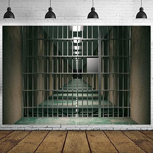 Затвор Тюремные решетки Банер Фон на Криминална полиция Скица Тематичен Декор в клетката Украса за Мистериозен партита
