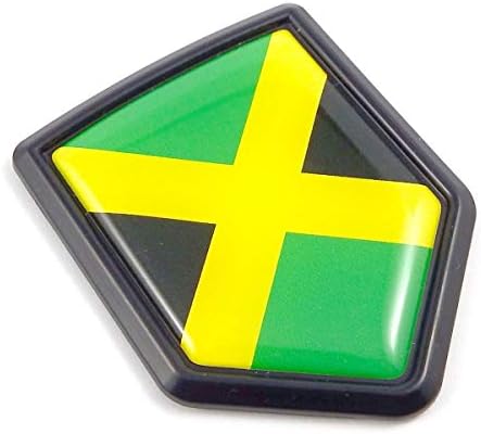 Ямайка Ямайски Флаг Черен Щит Кола под Наем Стикер Емблема Емблемата на 3D Стикер