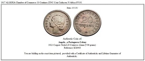 Автентични Старогръцки Римски монети и др 1917 Търговска камара Алжир ЦИНКОВАЯ монети от 10 Сантима Caduceus В Африка i55181