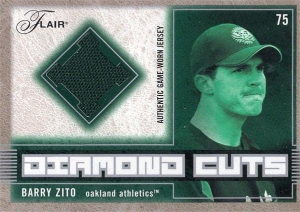 Бейзболна картичка с нашивкой на тениската играч на Бари Zito (Oakland Athletics) 2003 Fleer Flair Diamond Cuts