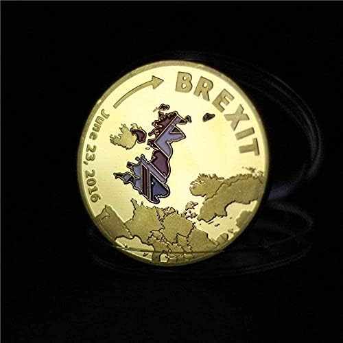 Британски Изход от Европейския Съюз Айде Колекция от Златни монети Айде Емблемата на Референдума за Брекситу Айде Копие Подарък за Него