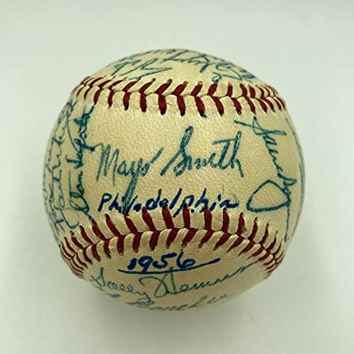 Екипът на Ница Филаделфия Филис 1956 година Подписа Официален договор с Националната Бейзболна лига - Бейзболни топки с Автографи