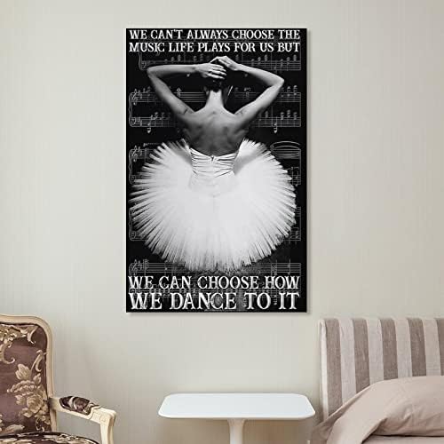 Черно-Бял Балет Плакат с лебед, Къса пола Балерина, Картина, Платно, Художествен Плакат, Стенни Художествена картина,