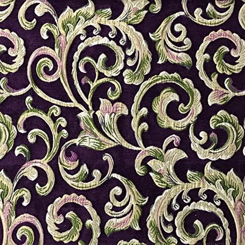 Decora Furnitures Цветен дизайн с swirls от лоза Луксозна и величествена жаккардовая тъкани от шенилна за тапицерията на дивана, на стола, на леглото, ръчна работа - Плат от Yard -