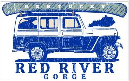 Потребителски Етикети САЩ Red River Gorge Стикер Кентъки 6 Инча