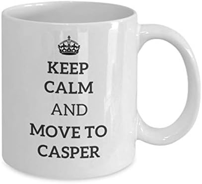 Запазете спокойствие и Преминете Към Чаша Чай Casper, Подарък За Колега-Пътешественик, на Приятел, Подарък За Чаши за пътуване в Уайоминг