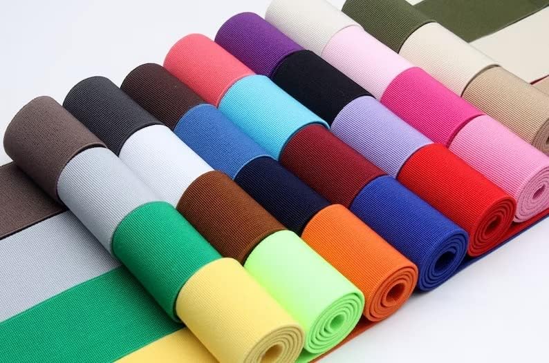 Еластичната лента Однотонного тъкат | Еластична лента с ширина 2 инча | Тесьма Еластичната | Еластичен колан | Цвят