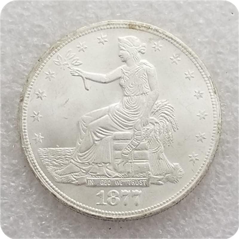 Старинни Занаяти Американска Монета 1877-P Седнала Цвете Чуждестранна Възпоменателна Монета Сребърен Долар