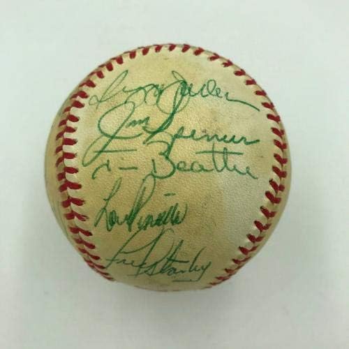 1978 Отбор на шампионите от Световна серия Ню Йорк Янкис Подписа бейзболни топки с ДНК Турмана Мансона PSA - Автограф