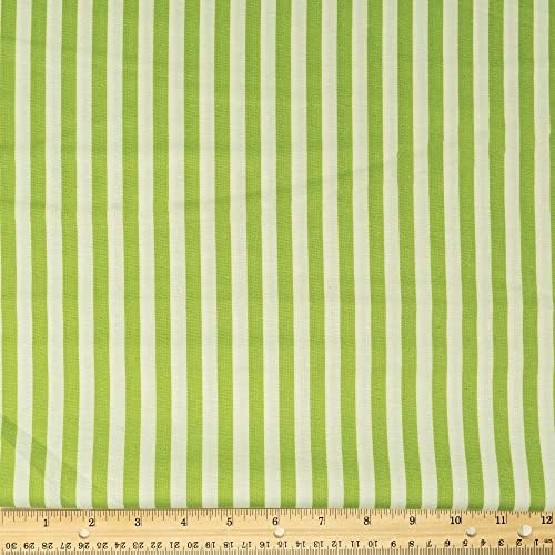 Плат RTC, памучен плат в 44-инчови ивица травянистого цветове за шиене by The Yard