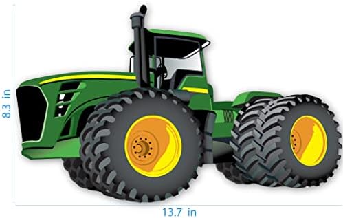 Стикер за стена StikArt с възможност за преместване на зелен селскостопански трактори (8,3 инча на 13,7 инча Ш)