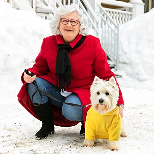 Зимни Дрехи с качулка за домашни Кучета, 4 предмета, Флисовые Пуловери за Кучета с Шапка, Палто за малки Кученца
