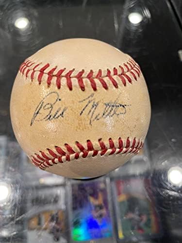 Бейзболни топки с автограф на Законопроекта на Пг на Милър Ню Йорк Янкис Харридж с един подпис Jsa Редки Бейзболни