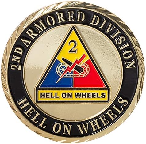 Монета на повикване 2 -ра бронетанкова дивизия на армията на Съединените Щати Ад на колела