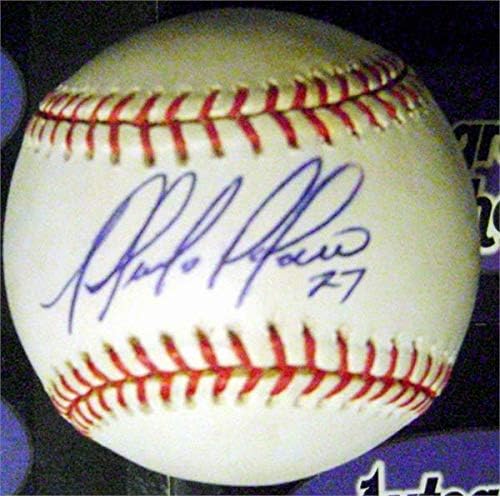 Играта на топка с автограф на Пласидо Поланко (OMLB Phillies Кардиналите Тайгърс All Star 67) - Бейзболни топки
