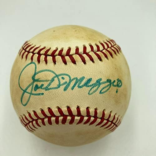 Джо Ди Маджо подписа Стари Бейзболни топки на Американската лига Макфейл 1970-те години JSA COA - Бейзболни топки