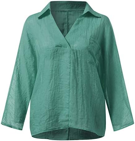 Летни Модни Ежедневни Блузи с Квадратни деколтета и равенство-боя Размер на Плюс, Класически Блузи с дълъг ръкав,