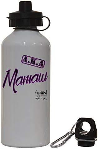 Баба серията Grand Aliases A. K. A. Mamaw Бяла Алуминиева Бутилка за вода на 14 грама