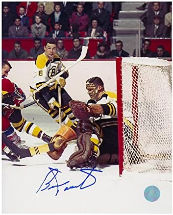 Бърни Парент От Бостън Бруинс С Автограф На Оригиналната снимка с Размер 8х10 мм - Снимки на НХЛ с автограф