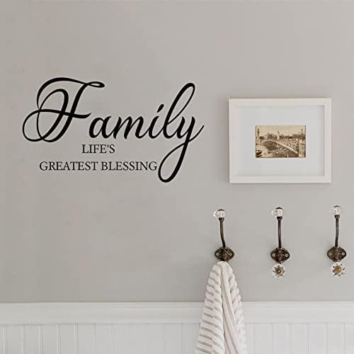 Семейния Живот е Най-голямата Благословия Стикери за Стена, Цитати Стикери За Стена, Стикер от PVC, Стикер На прозореца