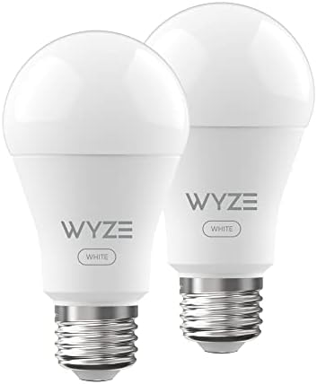 Крушка Wyze бял цвят, 800 лумена, с възможност за настройка на CRI Wi-Fi 90+ -Умна крушка White A19, съвместима