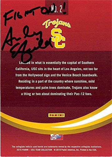 Баскетболно карта Анди Энфилда с автограф (треньор на USC Trojans) 2015 Панини College #2 - Баскетболни топки колеж с автограф