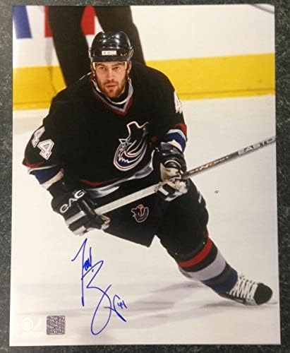Тод Бертуцци ПОДПИСА Снимка Ванкувър Канъкс 11X14 - Снимки на НХЛ с автограф