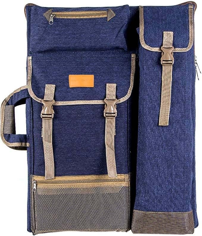 TRANSON Artist Backpack Художествена Чанта за портфейла на 26 x 19,5 Тъмно-син цвят