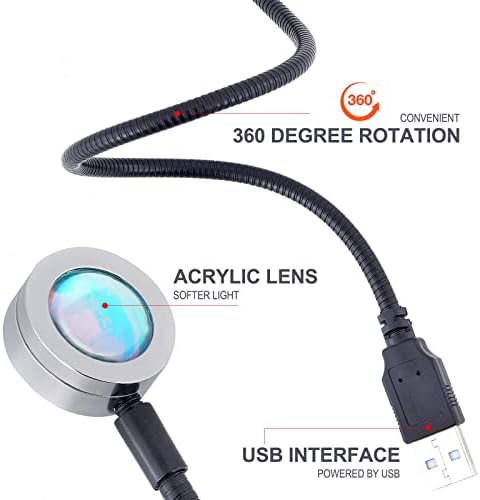 TOTAUOSO USB Led Цветни нощна лампа с въртене на 360 градуса, модел лампа, Начало Декор, разсеяна светлина за парти.