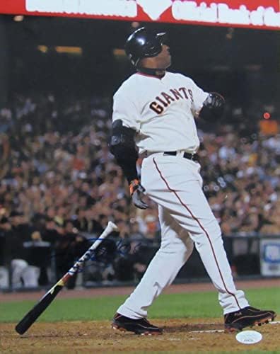Снимка на Бари Бондса с автограф 11x14, Сан Франциско Джайентс, JSA - Снимки на MLB с автограф