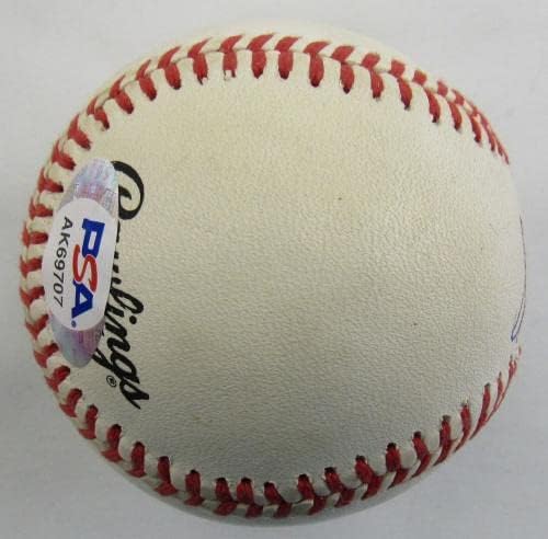 Ханк Аарон Подписа Автограф Rawlings Baseball PSA/DNA AK69707 - Бейзболни топки с Автографи