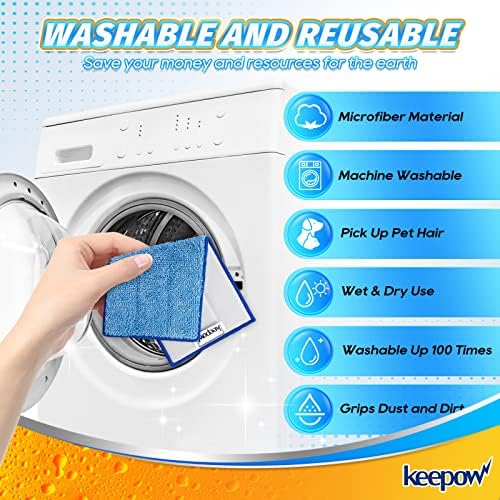 За многократна употреба, кърпички KEEPOW за влажно почистване, Съвместими с въже Swiffer Wet Jet Моп, Смяна кърпи