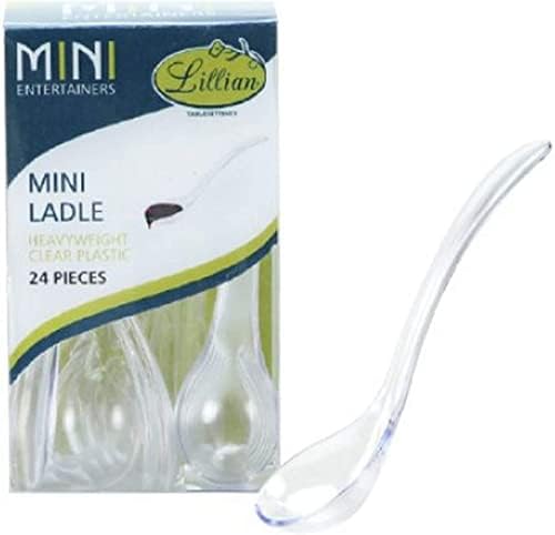 Пластмасов Мини лопатка за сервиране на масата Lillian | Прозрачен | Опаковка от 24 броя