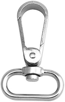 Fenggtonqii Сребро Овална Пръстен с вътрешен диаметър от 1 инч, Голяма Плоска Обтегач, С Омари, Въртящи се на Куки-ключалки,