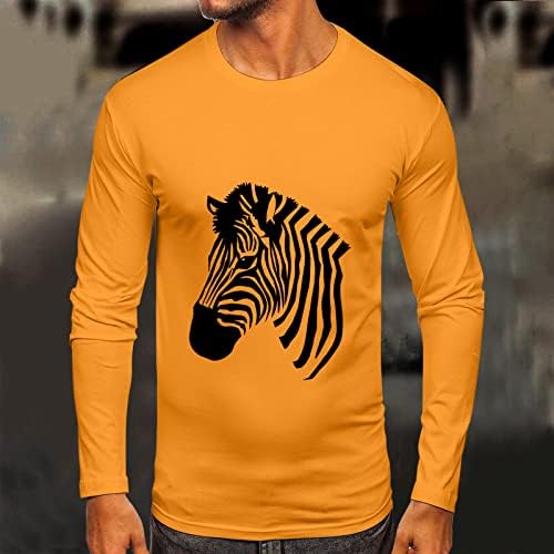 XXBR Есенни мъжки ризи с дълъг ръкав, тениски с принтом улични животни, дебнещ вечерни Ежедневни спортни тениски