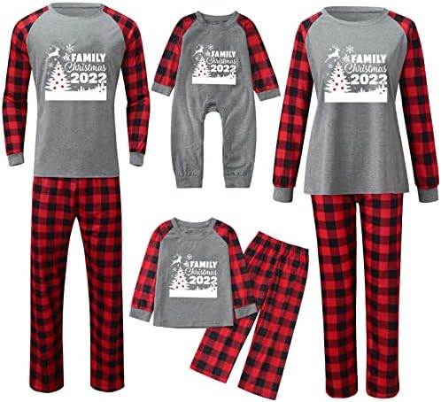 Пижами DIYAGO Кошмарът преди Коледа, Идентични Комплекти от тениски с дълъг ръкав и Панталон, Семейна Забавна Празнична