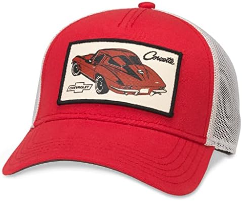 Бейзболна шапка AMERICAN NEEDLE Corvette Valin с регулируема закопчалка-кепкой, Червена (21010A-CORVETTE-IRED)