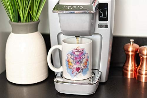 Кафеена чаша Harry Potter Always, 11 грама - Цветен дизайн с изображение на елен лопатар Патронус - Подарък за Свети