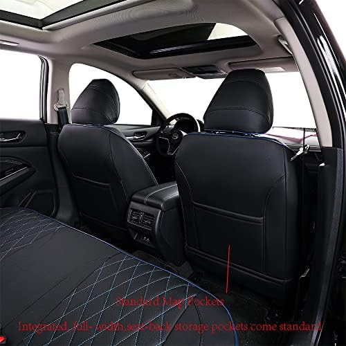 EKR Custom Fit Пълен комплект калъфи за автомобилни седалки на Nissan Sentra SV, SR, S 2020 2021 2022 - Кожзаменитель