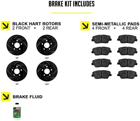 Спирачки Hart Комплект / типът на Задните спирачки и ротори |Размерът на Задните Спирачни накладки | Спирачни Ротори