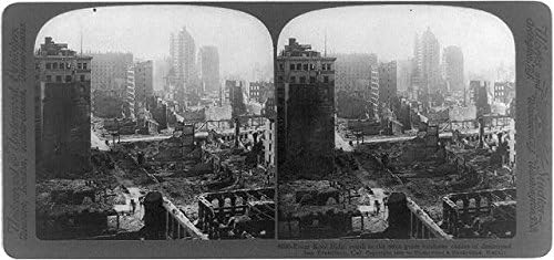 Исторически находки Снимка: Репродукция, Сградата на Коля, Земетресение и пожар, 1906, Сан Франциско, Калифорния, Калифорния