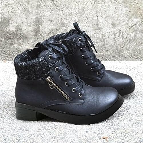 ENVEZ / Дамски обувки; Модни Обикновена Непромокаеми Кожени Туристическите обувки; Нескользящие Удобни Къси ботуши