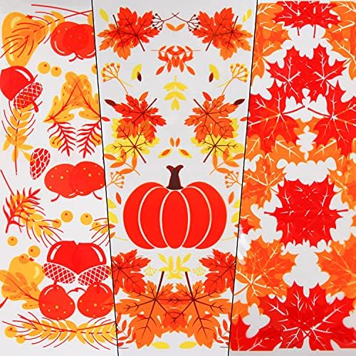DERAYEE 120 Бр. Есенни Найлонови Пакети за Предложения, Есенни Подаръчни Торбички, Подаръчни пакети с есента листа