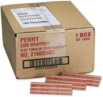 Качествен продукт от фондове на паричния пазар Induries - Плоски опаковки за монети, деноминирани 1000 пени червен цвят