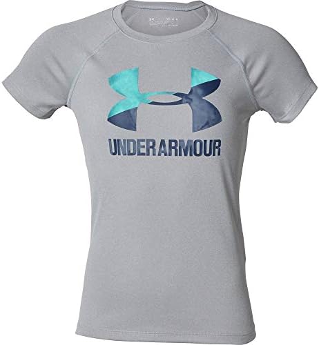 Однотонная тениска с къс ръкав с Голям логото на Under Armour за момичета
